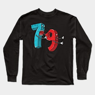 Numbers79 cartoon funny Long Sleeve T-Shirt